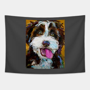 Happy Autumn Aussiedoodle Tapestry