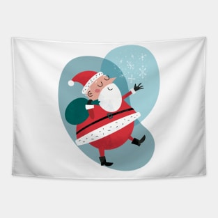 Mid-Century Modern Santa Tapestry