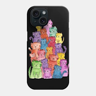 Bright design many cats Phone Case