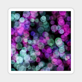 Teal Purple Bubbles Magnet