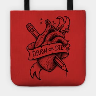 Draw or Die - Black Tote