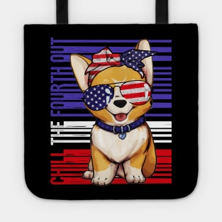 Corgi 4th of July Funny Dog Tote