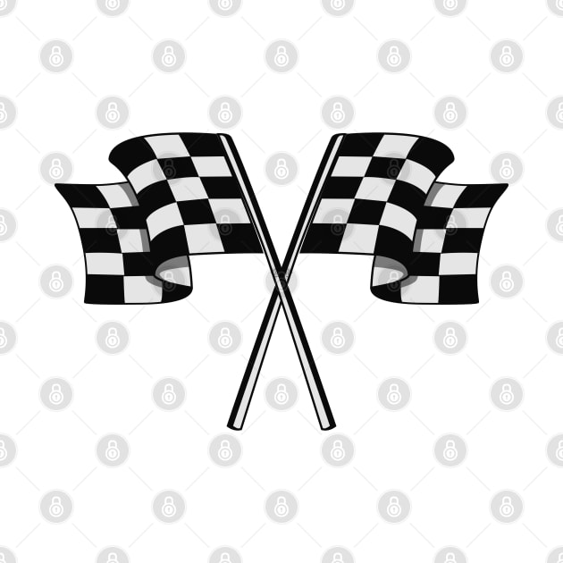 Checked racing car flag (Start and Finish) by Jiooji Project