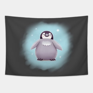 Baby Emperor Penguin Chick (Background) Tapestry