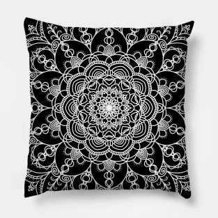 Bohemian floral mandala art pattern Pillow