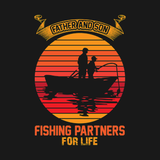 father and son fishing partners for life T-Shirt