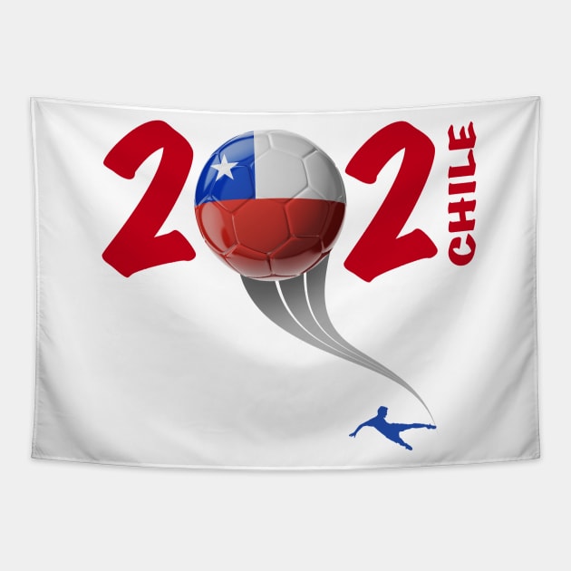 Chile Copa America Soccer 2021 Tapestry by DesignOfNations