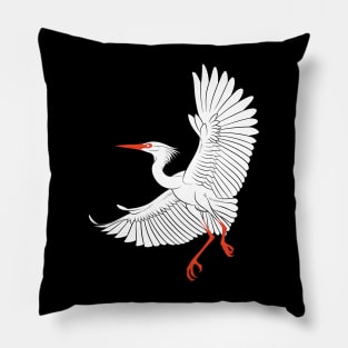 Graceful Crane flying Pillow