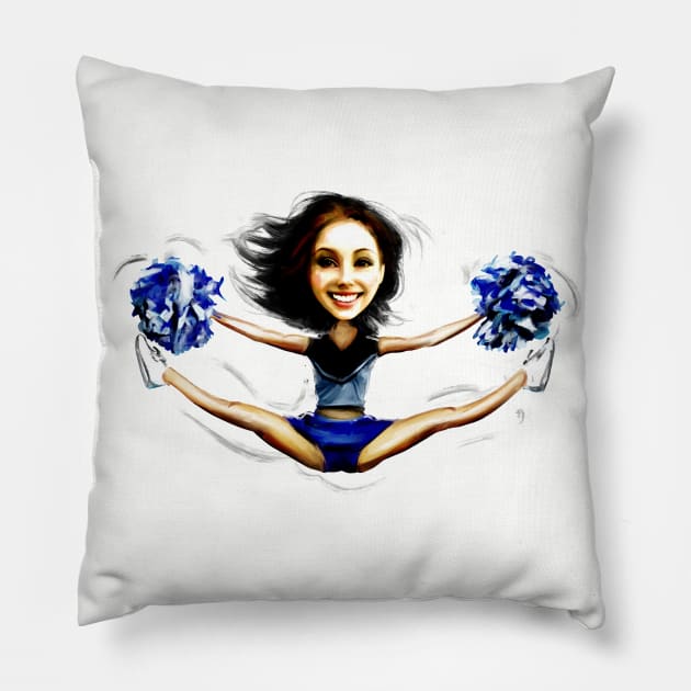 Cheerleader Pillow by ILYOart