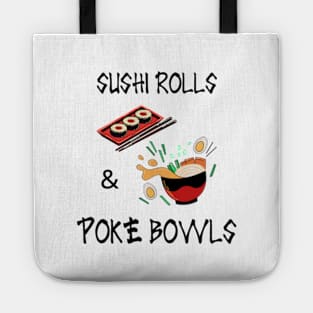 Sushi Rolls & Poke Bowls | Cute Poke Bowl Design Tote