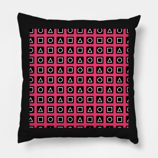 shapes on pink Pillow