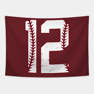 12th Birthday Baseball Boy Gift From Mom Happy 12 Years Old Birthday Gift For Son Tapestry