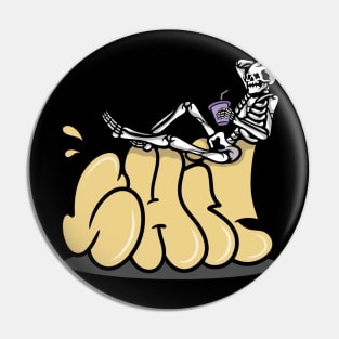 Chill Skull, Chill Skeleton, Chill Summer Pin