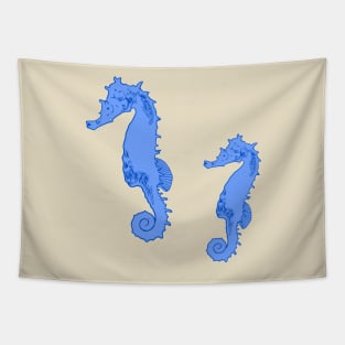 Blue seahorses Tapestry