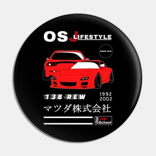 RX-7 (Red) OSJ LifeStyle [Black Edition] Pin