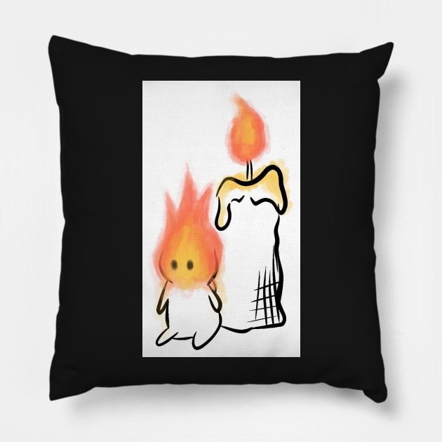 candle creature Pillow by broadwaymae