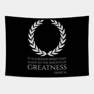 Ancient Roman Stoic Philosophy Seneca Quote On Greatness Tapestry