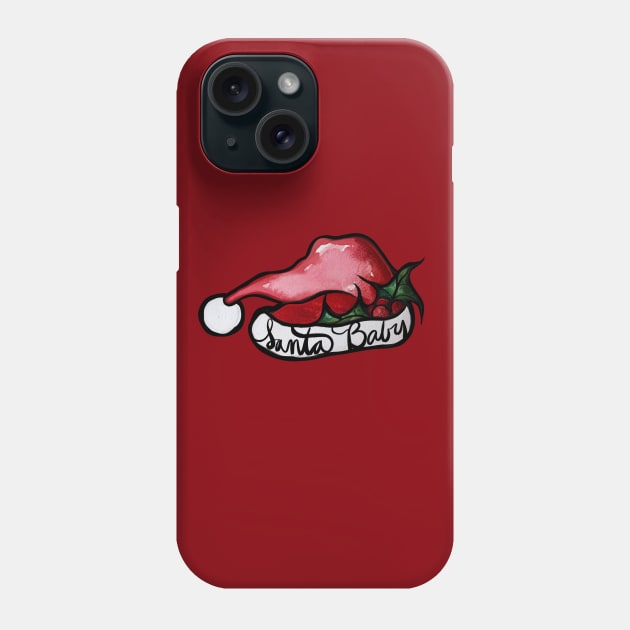 Santa Baby Christmas Hat Phone Case by bubbsnugg