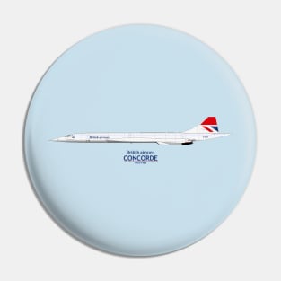 British Airways Concorde 1976 To 1984 Pin