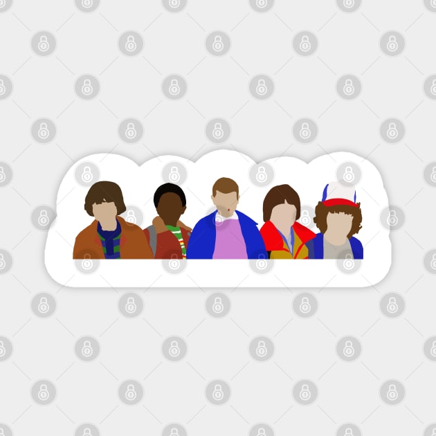 STRANGER THINGS SQUAD (Minimalist Print) Magnet by tytybydesign