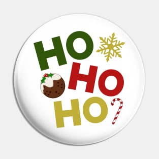 HO HO HO+Christmas Pudding, Candy, Snowflake Pin