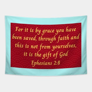 Bible Verse Ephesians 2:8 Tapestry