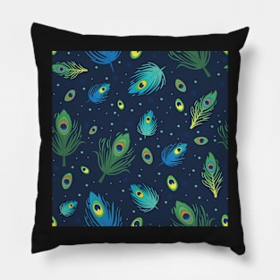 Peacock Feathers Pillow