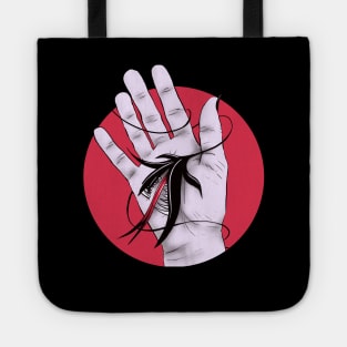 Creepy Art Weird Gothic Hand Biting Flower Monster Tote