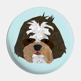 Geometric Shih Tzu Pin