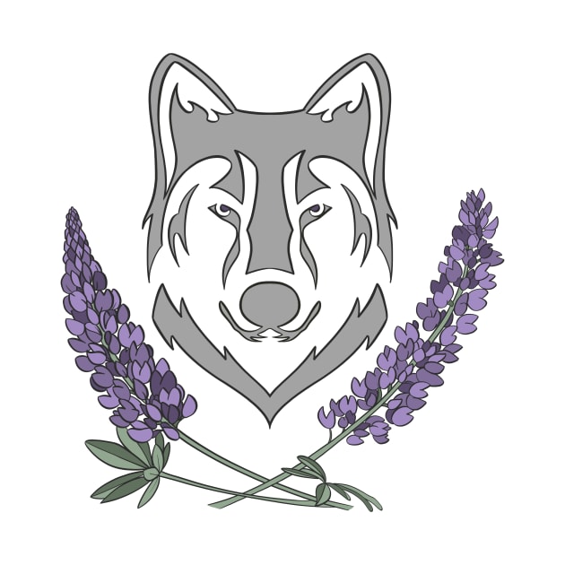 Lupine Wolf Design by Kassi Skye