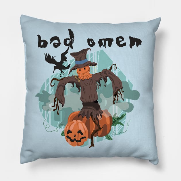 Halloween scarecrow Pillow by focusLBdesigns