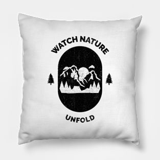 Camping Vintage Established Funny Camping Sunset Pillow