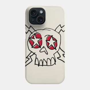 Rock N Roll Skull on the Red Eye Phone Case