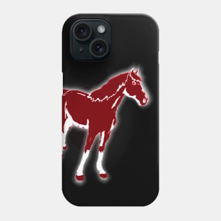 Colorful Animals - Red Horse Phone Case