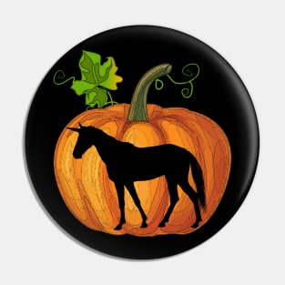 Unicorn in pumpkin Pin