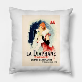 LA DIAPHANE SARAH BERNHARDT Opera Paris Art Nouveau Vintage French Pillow