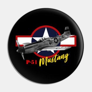 North American P-51 Mustang Fighter Pin