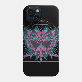 EVIL PHOENIX MASK SACRED GEOMETRY Phone Case