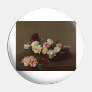 Ignace-Henri-Theodore Fantin-Latour - A Basket Of Roses Pin