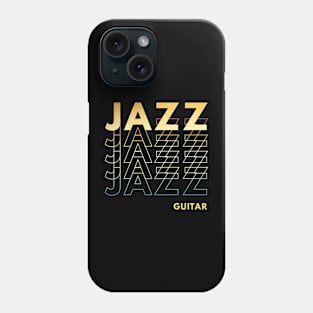 Jazz Guitar Repeated Text Phone Case