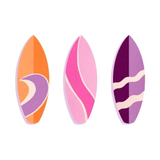 colorful surfboards- pink, orange and purple T-Shirt