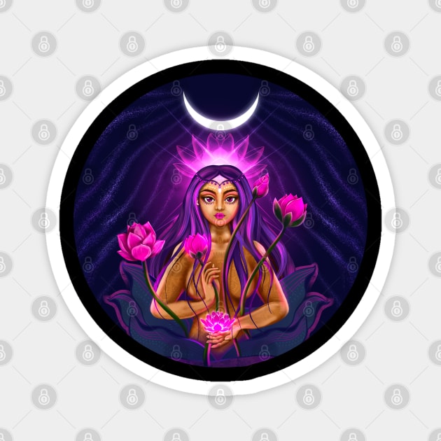 Lotus goddess Magnet by Prita_d