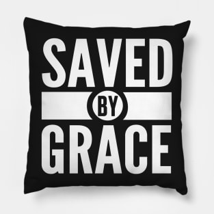 Saved by Grace Bible Scripture Quote Christian Pillow