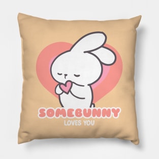 Love is in the Air: Somebunny Loves You! Pillow