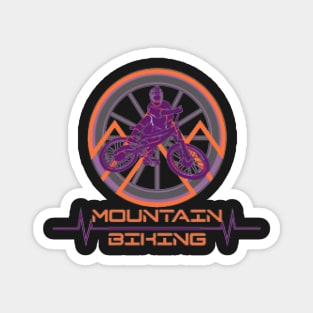 Mountain Biking Through The Woods Magnet