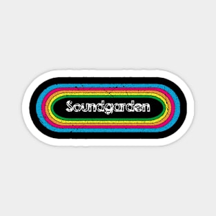 sound ll rainbow retro Magnet