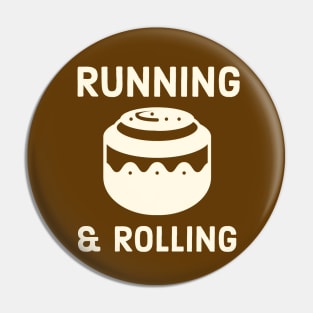 Cinnamon Roll Running and Rolling Pastry Chef Pin