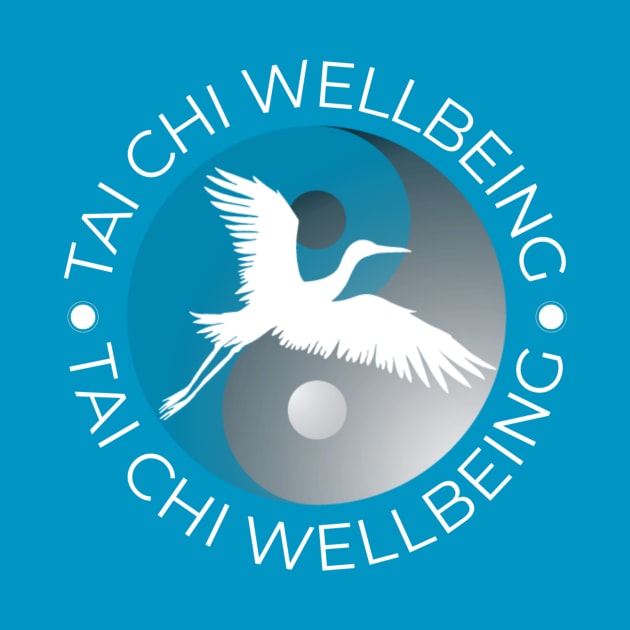 Tai Chi Wellbeing logo with white print by Tai Chi Wellbeing