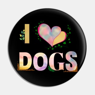 I love dogs - watercolor style Pin