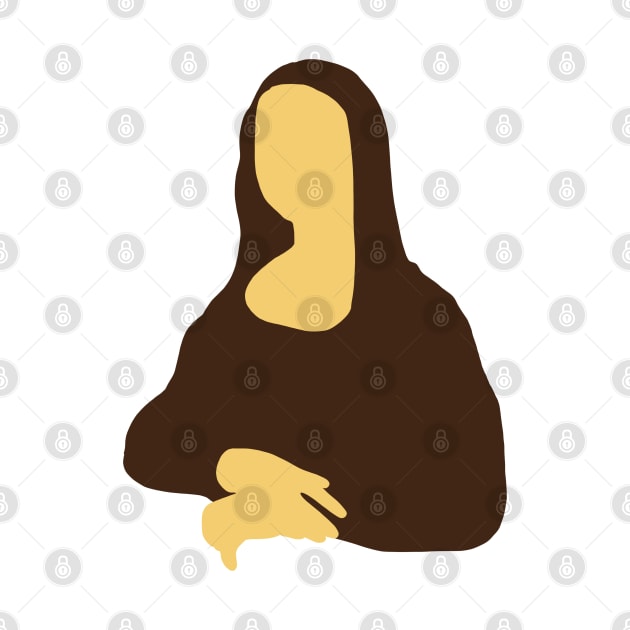 Mona Lisa minimal cutout version by isstgeschichte